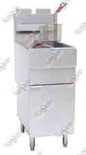 Commercial deep fryer, Double tank free standing, Large gas twin tank fryer