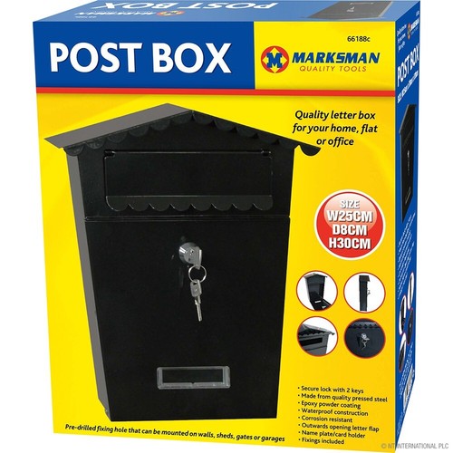 Black letter post mail - black,