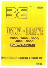 Bomford Dyna Drive 2000 2600 3000 4000 5000 Parts Manual - Dynadrive Cultivator