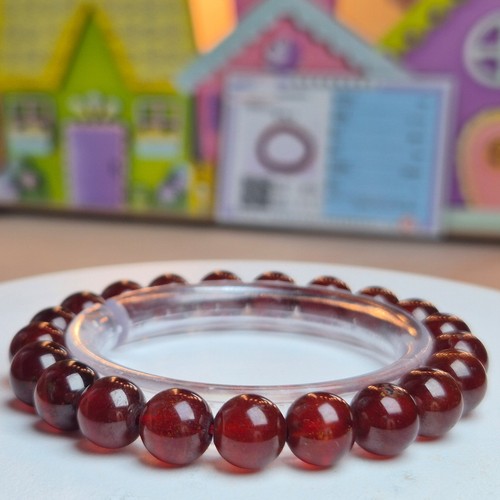 Garnet bracelet 9mm 3991 - garnet,
