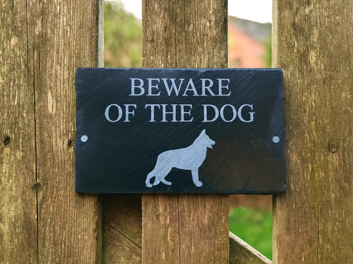 Engraved beware the dog - beware, of