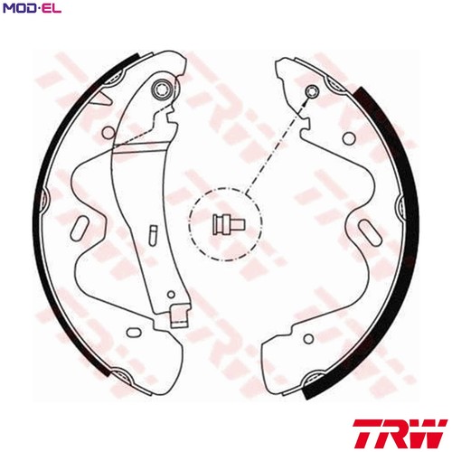 Brake shoe set - brake, gs8483