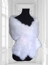 Bridal white faux fur - fur, stole