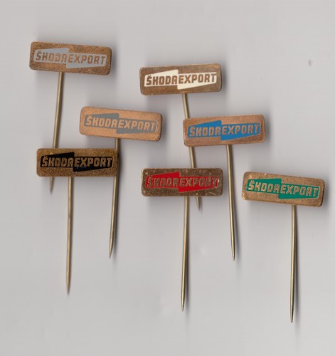 Vintage skoda export - logo, pin