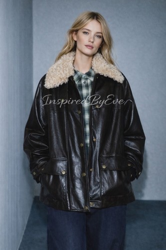Zara brown faux leather - brown,