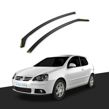 VW GOLF MK5 2004-2009 3 Door Hatchback Wind Deflectors 2pc Tinted