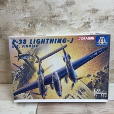 ITALERI DRAGON P-38 LIGHTNING - J U.S. FIGHTER #032, 1:72 SCALE KIT