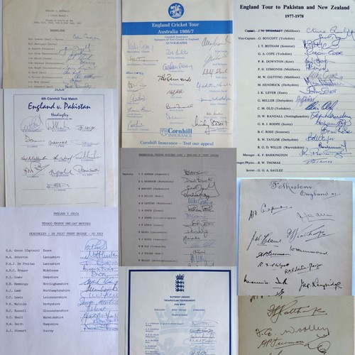 Autograph sheet england - autograph,