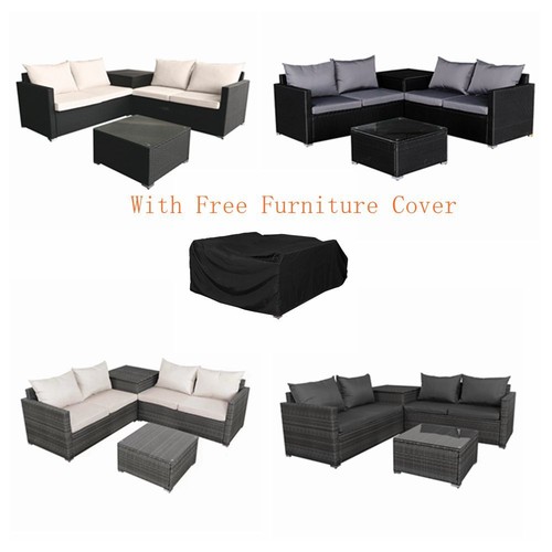 Garden rattan corner sofa set - rattan,