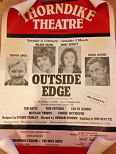 VINTAGE Original Theatre Poster C 1980S Thorndike Leahterhead - Outside Edge