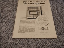 Marconiphone Radio Vintage Magazine Advertisement