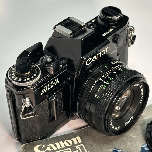 Film camera canon black - camera, ae-1