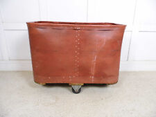 Vintage Industrial chic ex Mill factory Trolley bin Log storage trunk 1950s cart