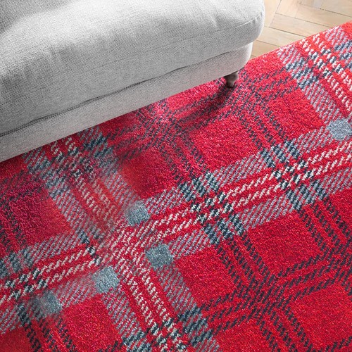 Tartan check highland rugs - check,
