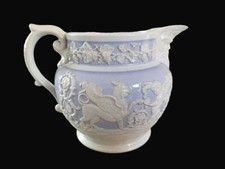 Antique Bacchus Head Jug Decorated With Griffins & Cherubs - Stunning!!