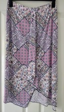 KIM AND CO LADIES STUNNING LILAC SUMMER SKIRT SIZE L(BNWOT)QVC