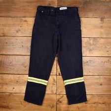 Vintage Carhartt Workwear Pants Trousers 36x33 Hi Vis Mens Straight Blue