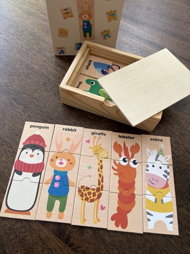 Wooden animal matching puzzle - matching,