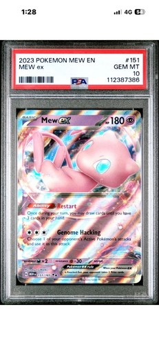 Psa gem mint mew 151 - ex, 151/165
