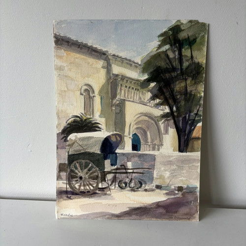 Traditional cityscape aquarel - traditional,