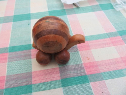 Wooden rolling turtle - , with