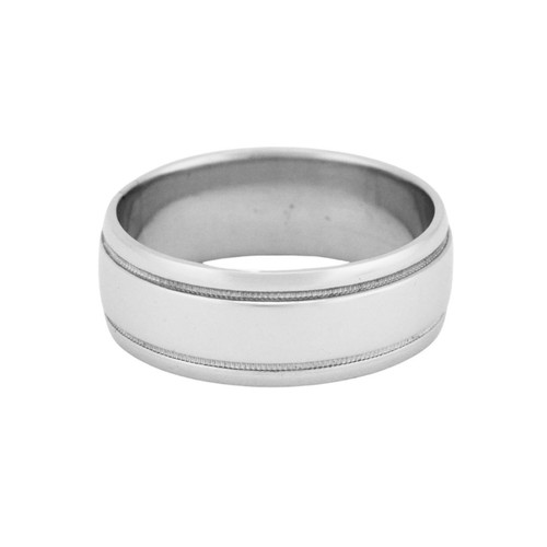 Men platinum wedding band - men's,