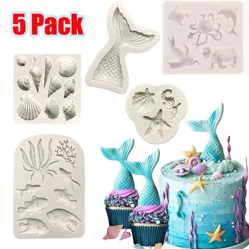 5pcs mermaid sea shell - mermaid,