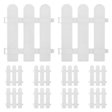 White Picket Fence Set 10 Pcs Garden Fence for Flower Border