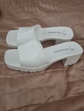 White Jelly Mid Block Heel