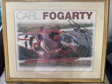 Carl Fogarty Signed Photographic Framed, Number 4 Of 9 70 X 55 Cm