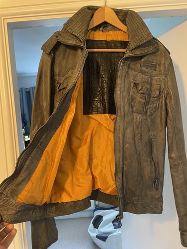 Grey ryan leather jacket - ryan,