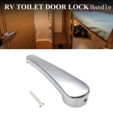 Silver Toilet Door Handle Set
