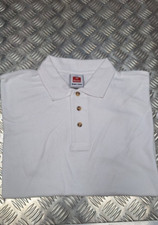 Hanes Heavyweight Polo T-Shirt White XXL