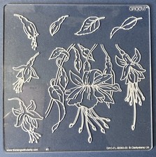 Groovi Parchment Embossing Plates 15cm JAYNE’S FUCHSIAS 40393-03