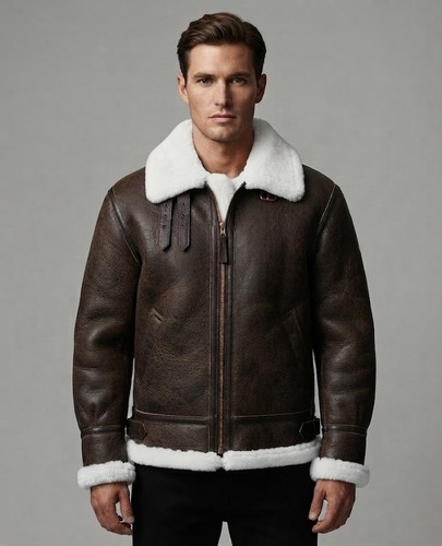 Men shearling bomber - b3,