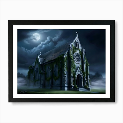 Gothic church art print - gothic,