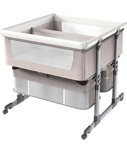 Twins crib next basket - crib,
