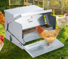 VEVOR Automatic Chicken Feeder Galvanized Steel Poultry Feeder 25lb 10 Chickens