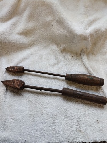 Pair vintage wood handle - vintage,