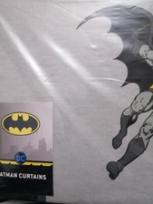 DC Batman Grey Curtains Blackout W 66” X D 72” Dunelm Kids Bedroom