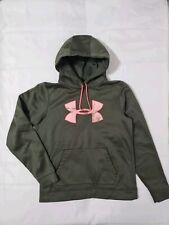 Under Armour Storm Women Khaki Real Tree Fleece Hoodie Sweatshirt Pullover Sz M
