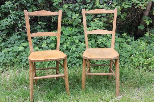 Pair antique waxed - of,