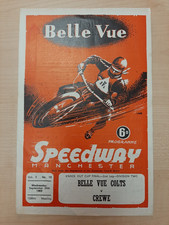 Speedway programme BELLE VUE II last meeting v Crewe KOC Final 24 September 1969