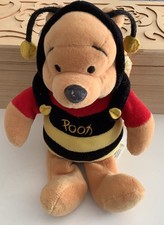 Disney Store  Winnie The Pooh Plush beanie - Bumble Bee Pooh Teddy 8” Preloved 