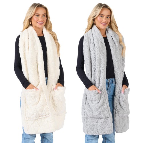 Braided fleece scarf - fleece,