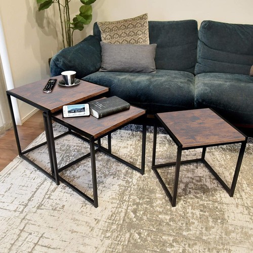 3pcs set square wood grain - square,