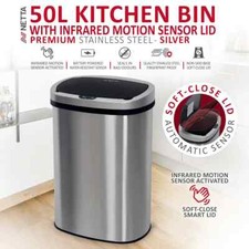 50L Touch-free Waste Rubbish Sensor Bin Grade A Used 