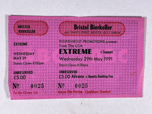 Extreme concert ticket - extreme,