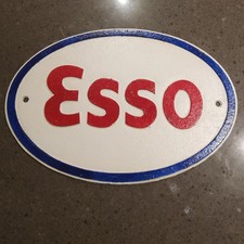 Cast iron esso sign - cast,