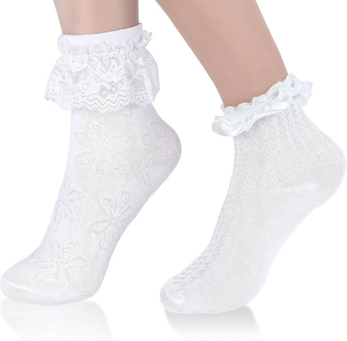 Pairs white ruffle - ruffle, socks